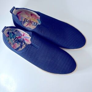 Born Handcrafted Footwear Navy Blue Slip-On Sneakers Size 9M